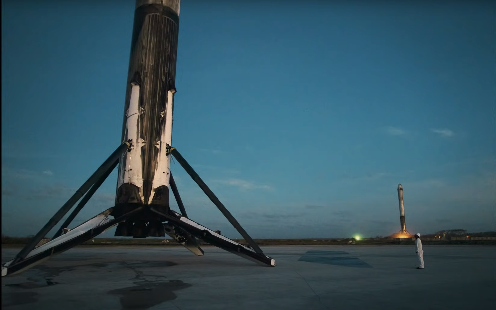 SpaceX Falcon 9 boosters after landing