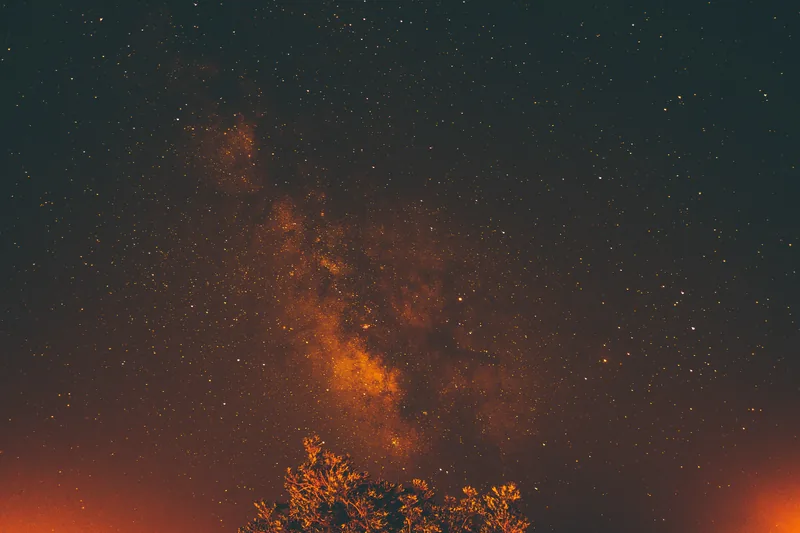 Milky Way over a landscape