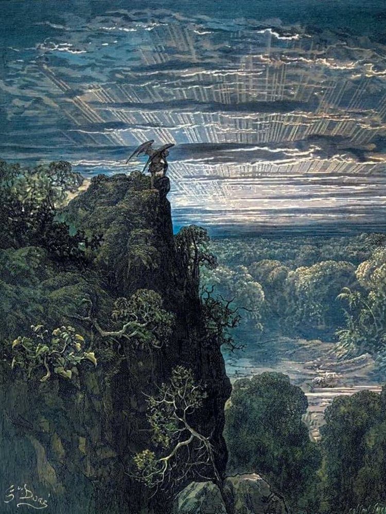 Satan Overlooking Paradise by Gustave Doré